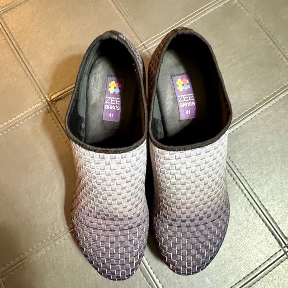 Women’s Zee Alexis Platform Wedge Grey/Silver Ombre Heels Size 41/10 - Picture 5 of 13